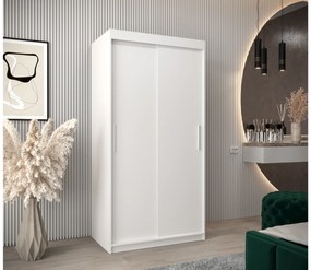 Ruhásszekrény 100 cm Toki (matt fekete + matt fehér). 1064789