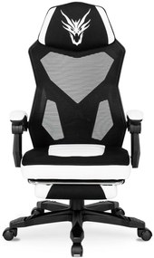 Gamer Forgószék Fekete/Fehér Színben. Teherbírás: 150 kg. BING