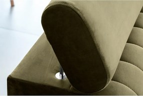 Khaki bársony kinyitható kanapé 261 cm Laurence – ELTAP