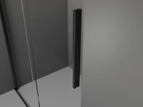 Mexen Velar, nyílásba tolóajtó Walk-In típusú 110 cm, 8 mm átlátszó üveg, fekete matt, 871-110-000-03-70