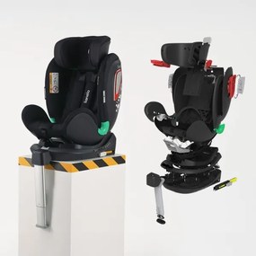 Lionelo -Forgatható autósülés alappal ANTOON PLUS i-Size 40-105 cm Fekete ónix