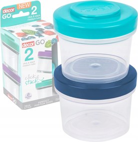 Décor Go Click &amp; Stack snack tartályok 150ml 2 db