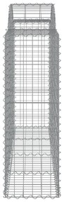 11 db íves horganyzott vas gabion kosár 200x50x120/140 cm