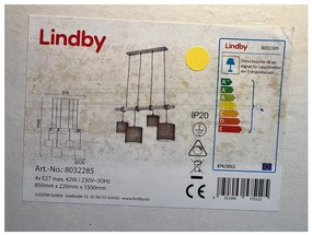 Lindby Lindby - Csillár zsinóron RUKAIA 4xE27/42W/230V LW1328