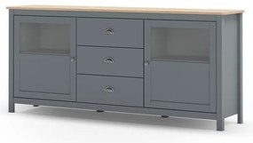 Szürkészöld borovi fenyő komód 180x80x40 cm Misti – Marckeric