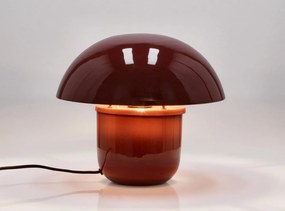 Borvörös fém asztali lámpa fém búrával (magasság 27 cm) Koppel – Bizzotto