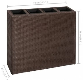2 darab barna polyrattan kerti magaságyás 4 kaspóval