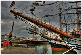 Poszterek 120x80 Vitorlások a kikötőben