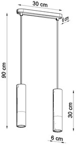Sollux SL.0629 - Csillár zsinóron PABLO 2xGU10/40W/230V fehér