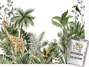 Fotótapéta Flizelina Gyerekek Trópusok Egzotikus Dzsungel Állatok 100x75 ragasztó