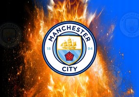 Poszter, Manchester City Fc, Football Club, Anglia, Premier League,