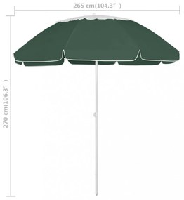 zöld strandnapernyő 300 cm