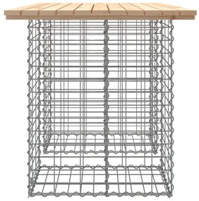 tömör fenyőfa gabion kerti pad 100x70x72 cm
