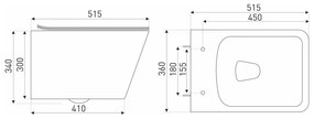 Tinos BLM fali rimless WC