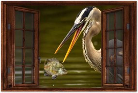 Poszterek 60x40 Kalapos madár Tájkép Kilátás