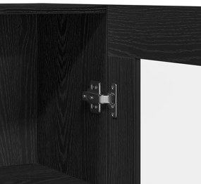 Könyvespolcok 2 db Fekete tölgyből 82,5x30,5x185 cm Műszaki fa