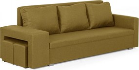 DOLAR II Háromszemélyes kinyitható kanapé Mustár