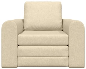 Floor Sofa Bed 2 az 1-ben Krém 98x71x83 cm Szövet