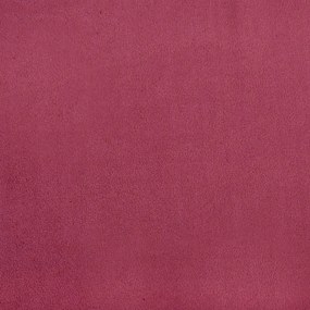 3 személyes bordó bársony Chesterfield kanapé hengerpárnákkal