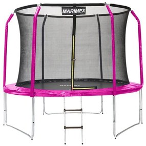 Marimex Trambulin 305 cm rózsaszín+ védőháló + lépcsőfok