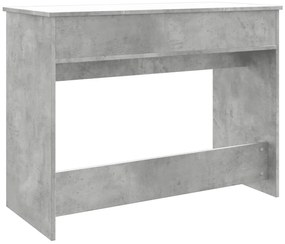 betonszürke fésülködőasztal tükörrel 100x45x76 cm