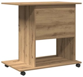 kézműves tölgy színű szerelt fa számítógépasztal 80 x 50 x 75cm