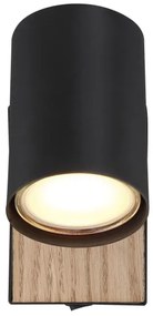Globo 57911-1BW - Fali spotlámpa ROBBY 1xGU10/35W/230V fekete/barna