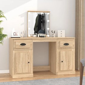 sonoma tölgy színű fésülködőasztal LED-del 130 x 50 x 132,5 cm