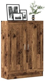antik fa színű szerelt fa könyvszekrény 82,5 x 30,5 x 115 cm