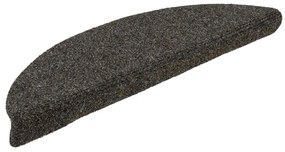 öntapadós lépcsőszőnyegek 30 db 56 x 17 x 3 cm antracit félkör alakú