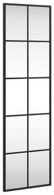 fekete téglalap alakú vas fali tükör 30 x 100 cm