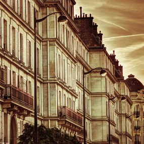 Poszter 30x30cm Régi épületek Párizsban, Assaf Frank
