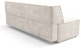 Kihúzható, tárolóval ellátott háromszemélyes TERAMO kanapé, bézs