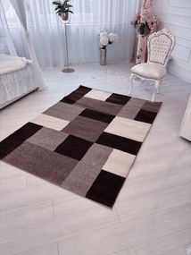 Nora 6921 barna modern szőnyeg 60 cm-es szett