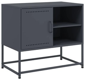 antracitszürke acél TV-szekrény 68 x 39 x 60,5 cm