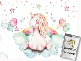 Fotótapéta Flizelina Pasztell Unikornis Akvarell 350x250 ragasztó