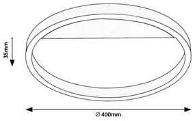 Rabalux 71309 - LED mennyezeti lámpatest THRIC LED/20W/230V aranyszínű