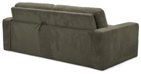 Khaki kordbársony kinyitható kanapé 195 cm Nona – Makamii