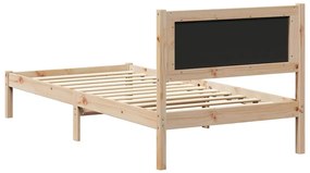 Ágykeret Kárpitozott Fejtámlával Tópszínű 90 x 190 cm