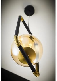 Jupiter 2024 - Csillár zsinóron ZAFRA 1xG9/10W/230V fekete/arany/bézs