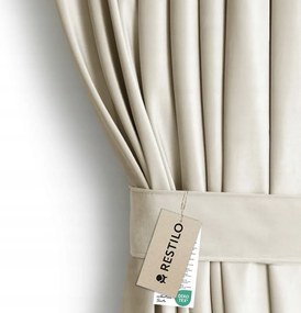 Függöny karikákkal AmeliaHome Velvet világos bézs 257219-1210