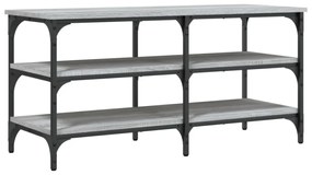 szürke sonoma színű szerelt fa cipőpolc 100 x 38,5 x 49 cm