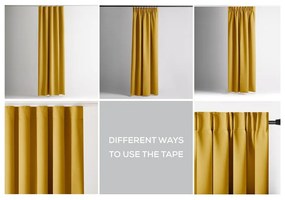 Sárga sötétítő termo függöny 140x245 cm Pleat – Restilo
