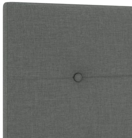 LED Fejtámla Gomb Tufted Sötétszürke 90 cm Textil
