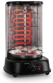 OneConcept Kebap Master, vertikális grill, 1800 W, fekete