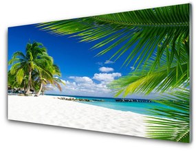 Üvegkép Tropical Beach Sea View 100x50 cm 2 fogas