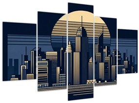 Kép – Geometrikus város (150x105 cm)