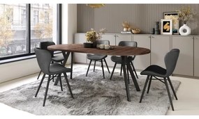 Kihúzható étkezőasztal ARTUR tölgy/fekete