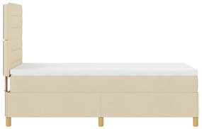 vidaXL Box Spring ágy matraccal, krém, 90x200 cm, szövet