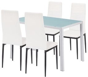 Midland 4+1 étkező garnitúra fehér-fekete